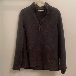 L.L. Bean Women’s S Dark Gray Quilted Zip-Up